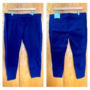 Khakis by Gap super skinny side pinstripe navy & light blue pants